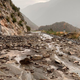 Mudslides closed part of Highway SR-38 in the San Bernardino Mountains, California September 2022. The mud flows and flash flooding occurred in parts of the San Bernardino Mountains where there are burn scars, areas where there’s little vegetation to hold the soil, from the 2020 wildfires.